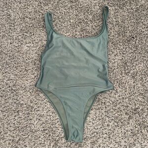 NWOT Green One-Piece Backless Swimsuit or Bodysuit
